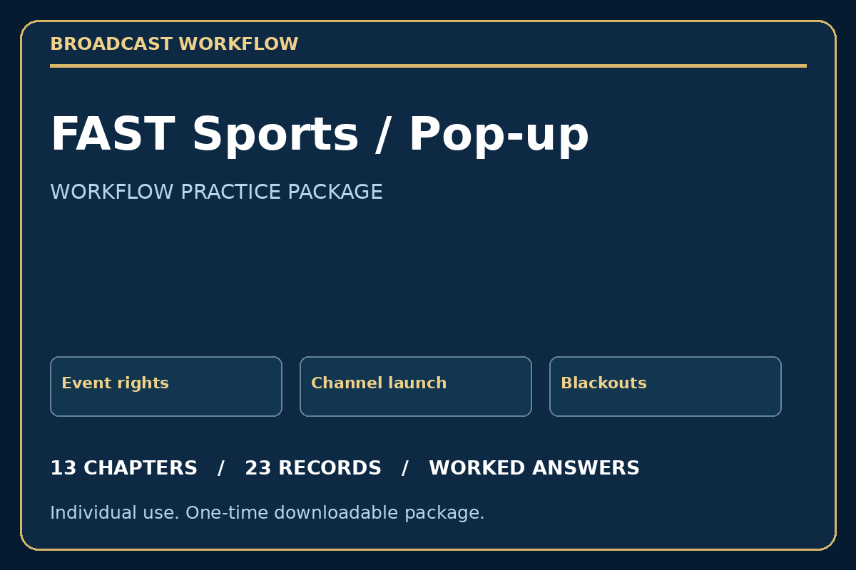 FAST Sports / Pop-up practice package cover
